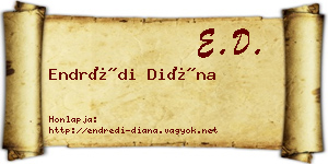 Endrédi Diána névjegykártya